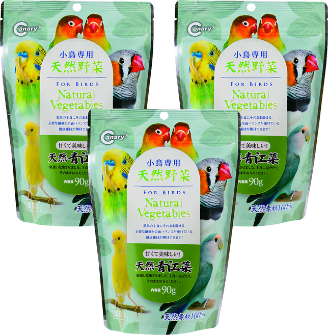 canary 田園舒食鳥用 青江菜 b-s764, 90g, 3入