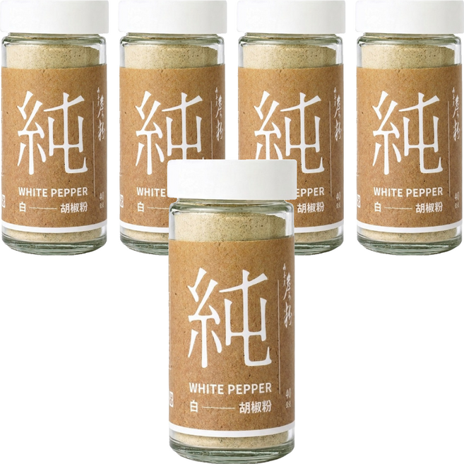 山喜屋 詹粉 純白胡椒粉, 40g, 5個