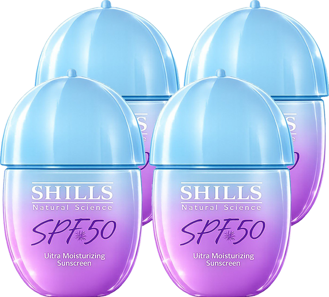 SHILLS 舒兒絲 很耐曬超清爽水感UV防曬乳 美白型 SPF50, 4件, 40ml