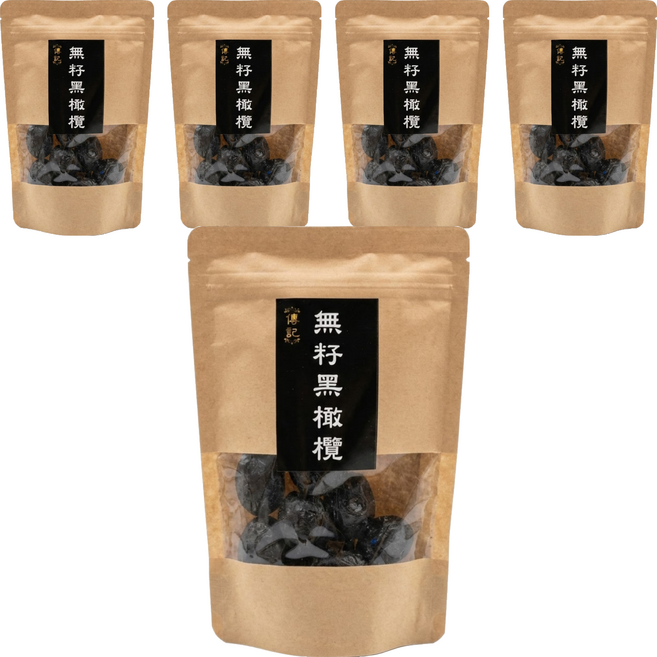 傳記 無籽黑橄欖, 210g, 5個
