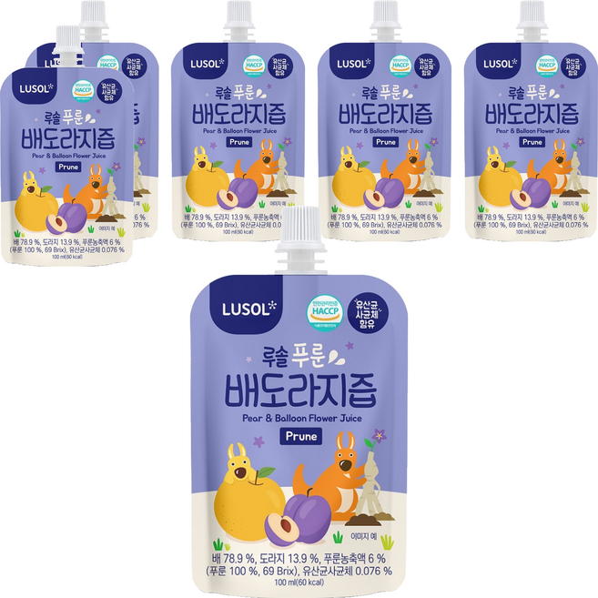 LUSOL 雪梨桔梗西梅汁, 6個裝, 100ml