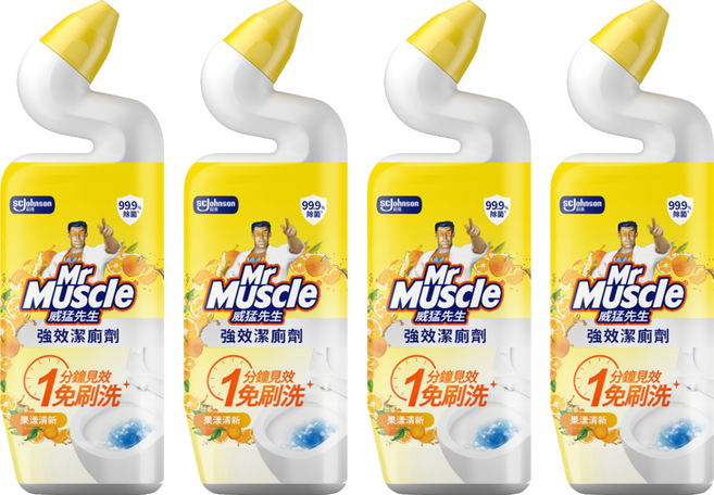 Mr Muscle 威猛先生 強效潔廁劑, 4個, 750ml