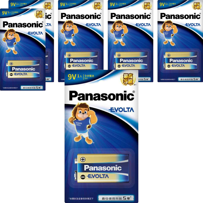 Panasonic EVOLTA鈦元素鹼性電池 9V, 6套, 1個裝