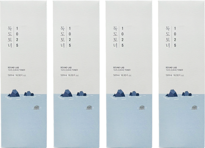 RoUND LAB 台灣公司貨 1025 獨島保濕化妝水, 500ml, 4個