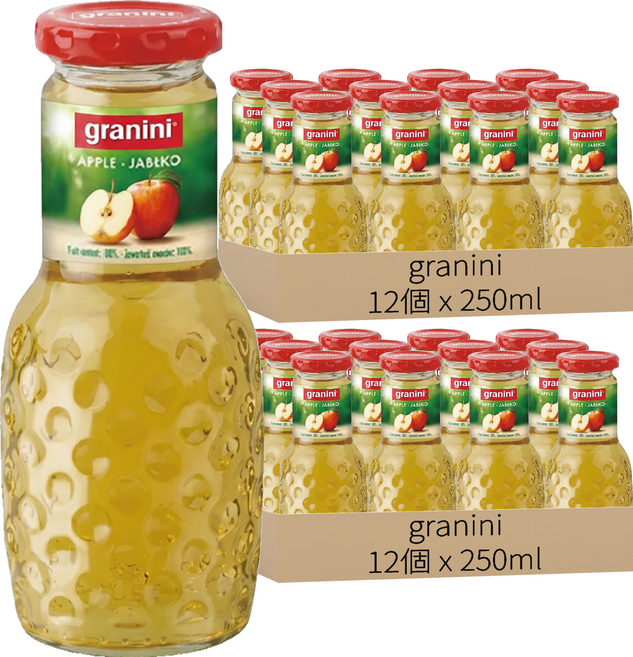 granini 蘋果汁, 24個, 250ml