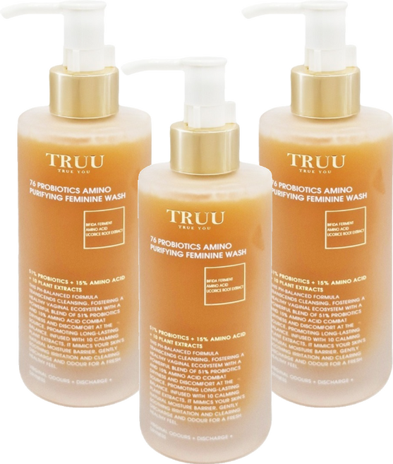 TRUU 76酵母胺基酸私密處調理淨化露, 150g, 3瓶