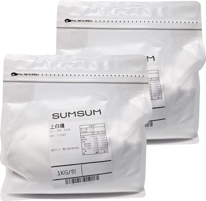 SUMSUM 食食富 大日本 上白糖, 1kg, 2包