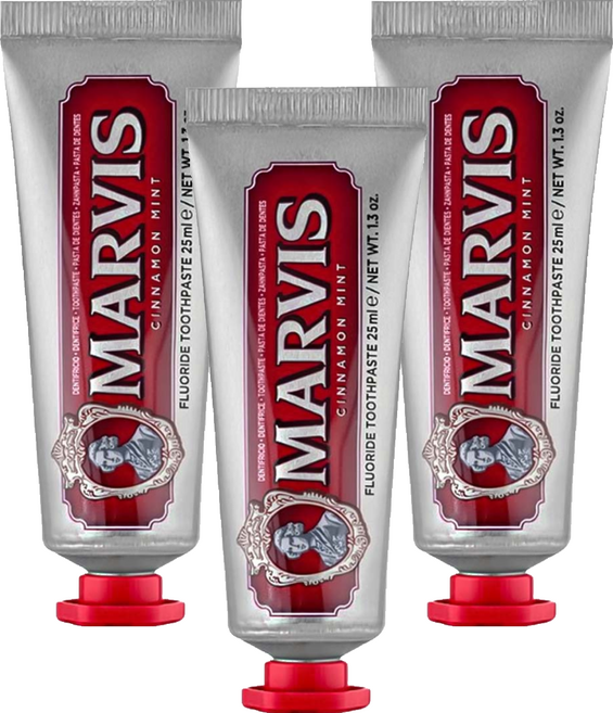 MARVIS 台灣公司貨 義大利精品牙膏 肉桂薄荷, 3個, 25ml