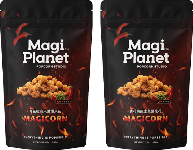 Magi Planet 星球工坊 青花椒麻米菓爆米花, 110g, 2個