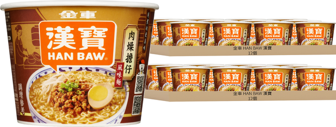 金車 HAN BAW 漢寶 肉燥擔仔風味麵 105g, 24個