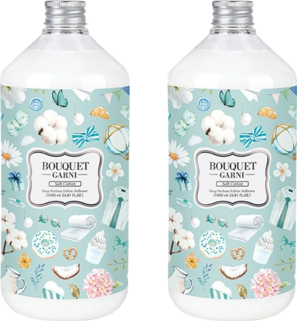 BOUQUET GARNI 衣物香氛柔軟精 棉花香, 2個, 1L