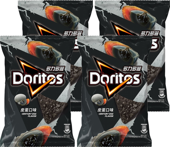 Doritos 多力多滋 皮蛋口味玉米片, 102g, 4個
