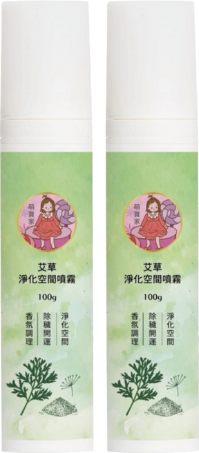 MINNA BAO 萌寶家 淨化空間噴霧, 100g, 2個, 艾草