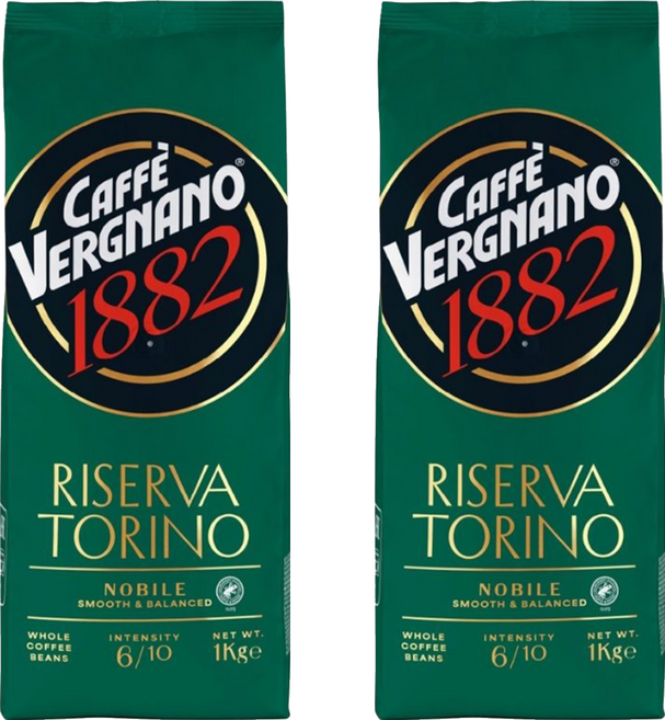 caffevergnano 1882 綠爵雨林認證咖啡豆 Nobile #937, 1kg, 2個, 全豆咖啡(未研磨)