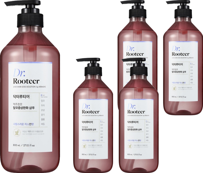 DrRooteer 啤酒酵母髮根強健洗髮精 晨曦茉莉調, 5件, 800ml