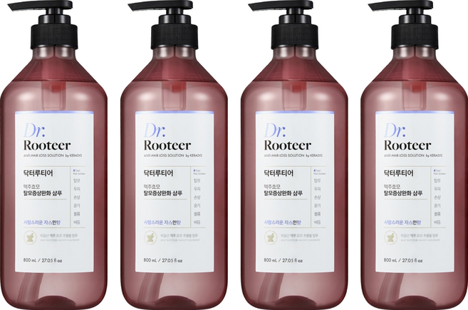 DrRooteer 啤酒酵母髮根強健洗髮精 晨曦茉莉調, 4件, 800ml