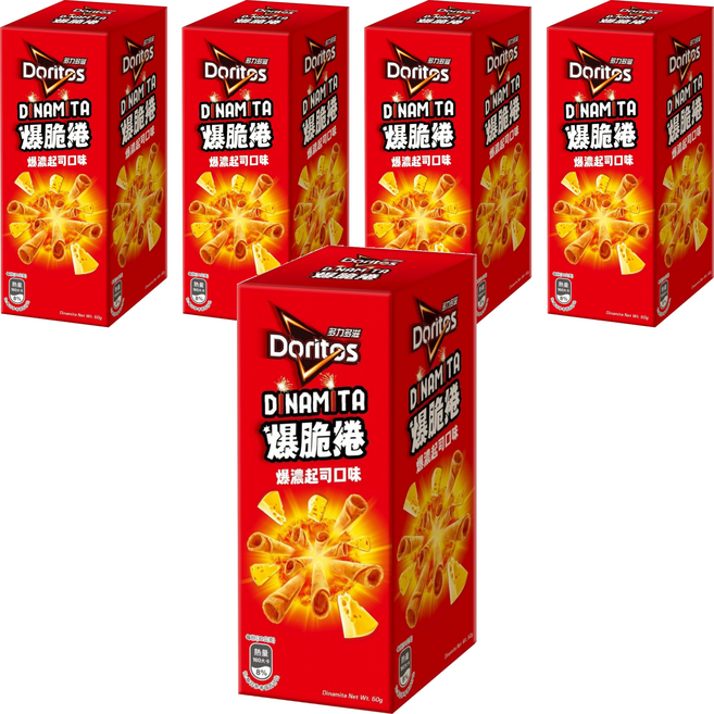Doritos 多力多滋 爆脆捲爆濃起司口味玉米捲, 60g, 5個
