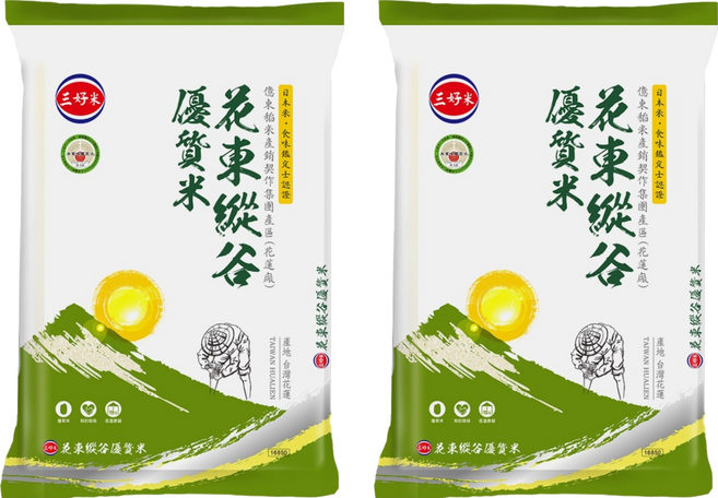 三好米 花東縱谷優質米, 2kg, 2個, 2級