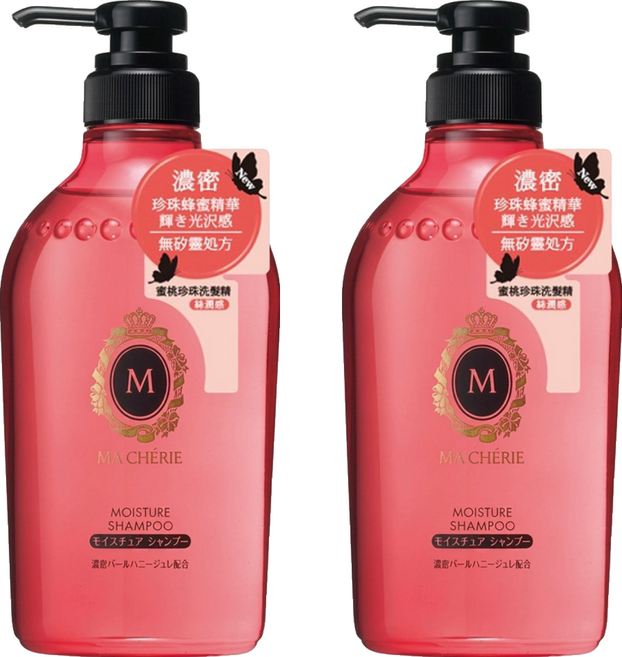 MA CHERIE 瑪宣妮 公司貨 蜜桃珍珠洗髮精 絲潤感, 2件, 450ml