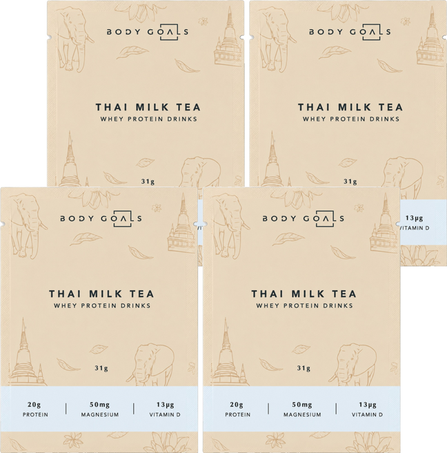 BODY GOALS 乳清蛋白飲 泰泰奶茶, 31g, 4個