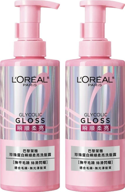 L'OREAL PARiS 巴黎萊雅 珍珠蛋白瞬順柔亮洗髮露, 2件, 440ml