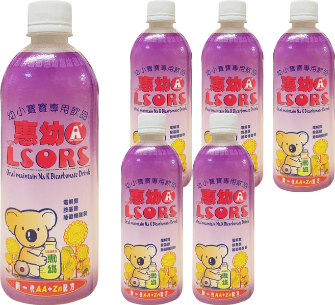 Hwei Yow 惠幼 A+ LSORS電解質 幼小寶寶飲品 葡萄, 6個裝, 430ml