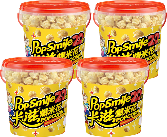 Pop-Smile 卡滋 爆米花 草莓煉乳, 150g, 4個