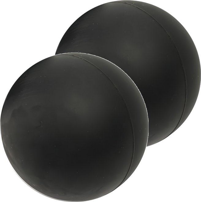 筋膜放鬆按摩球 63mm 115g, 黑色, 2個