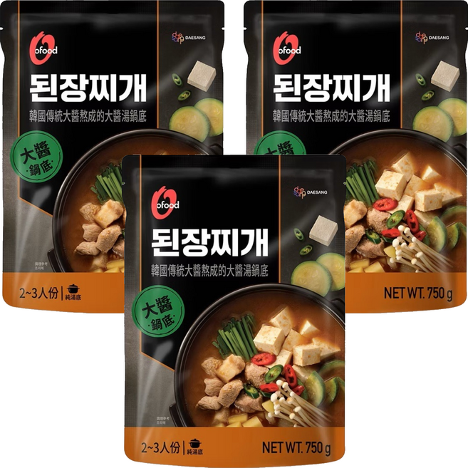 OFood 海鮮大醬湯鍋底, 750g, 3個