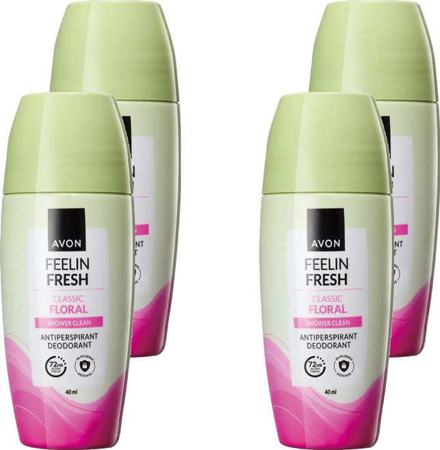 AVON 雅芳 典雅花香體香劑 升級版, 4個, 40ml