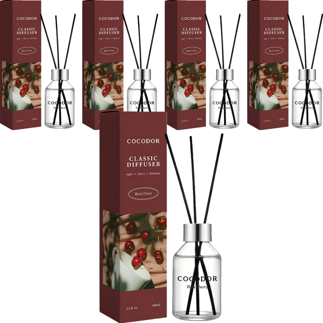 COCODOR 珂珂朵爾 日常系列 擴香瓶, 5件, 100ml, 黑櫻桃
