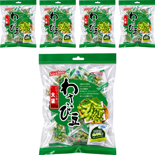 Snackhouse 山葵風味青豆, 100g, 5個