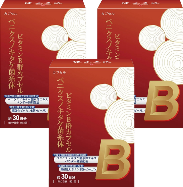 Source of Health 健本之源 台灣公司貨 牛樟芝菌絲體維生素B群膠囊, 3個, 30顆