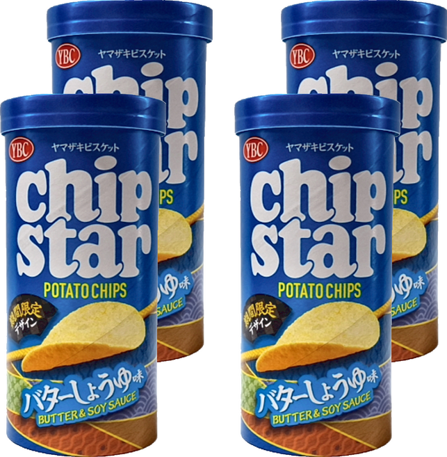 YBC chip star 洋芋片 奶油醬油風味, 45g, 4罐