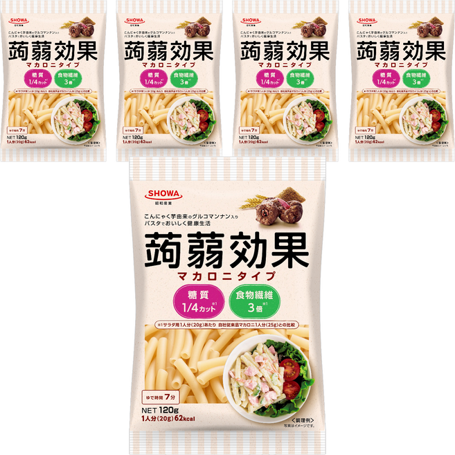 SHOWA 昭和 蒟蒻效果通心粉, 120g, 5個