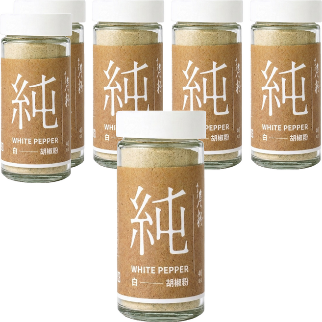 山喜屋 詹粉 純白胡椒粉, 40g, 6個