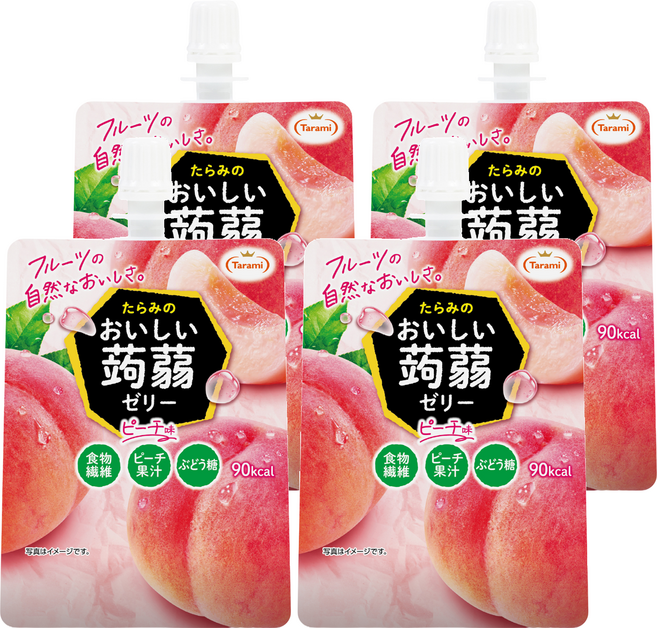 Tarami 達樂美 吸果凍 水蜜桃, 150g, 4個