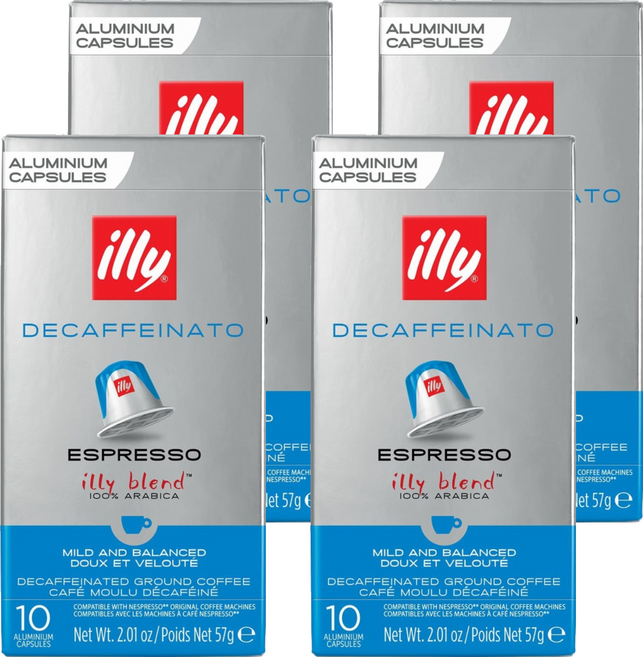 illy 意利 低咖啡因濃縮 咖啡膠囊 NESPRESSO適用, 4個, 5.7g, 10個裝