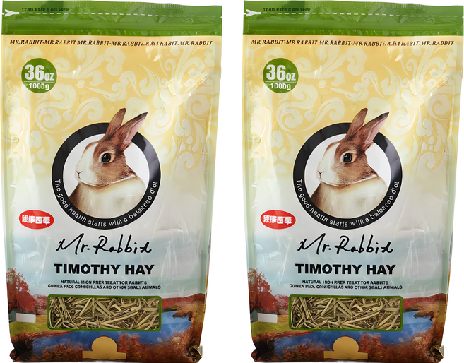 Mr.Rabbit 瑞比兔先生 提摩西牧草, 1000g, 2袋