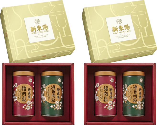 新東陽 典雅尊貴禮盒2號 海苔肉鬆 + 豬肉鬆, 510g, 2個