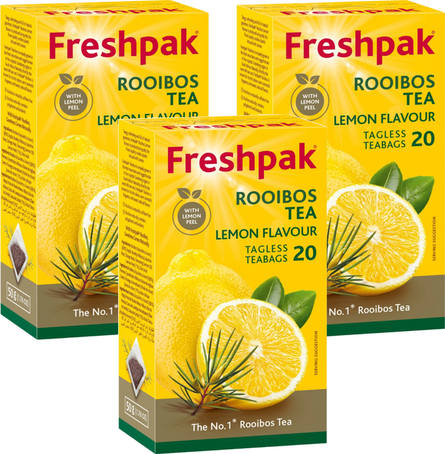 Freshpak 檸檬風味 南非國寶茶 博士茶, 2.5g, 20包, 3盒
