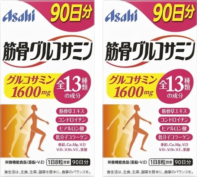 Asahi 朝日 筋骨葡萄糖胺軟骨素, 322mg, 720顆, 2瓶