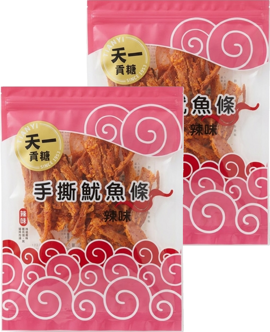 Kinmen tianyi candy 天一貢糖 辣味手撕魷魚絲, 200g, 2個