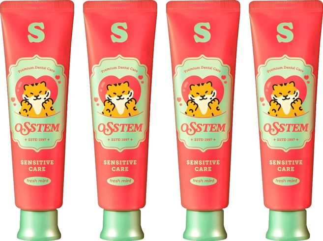 OSSTEM PHARMA 台灣公司貨 S Sensitive Teeth Care Toothpaste S牙膏, 120g, 4個