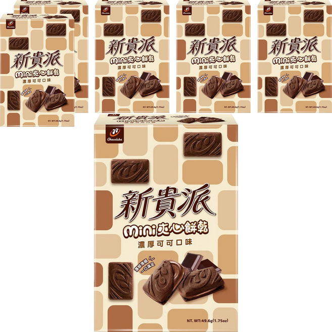 77 新貴派 mini夾心餅乾 濃厚可可口味, 49.6g, 6盒