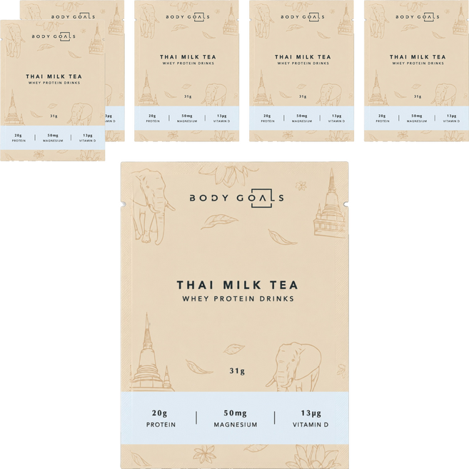 BODY GOALS 乳清蛋白飲 泰泰奶茶, 31g, 6個