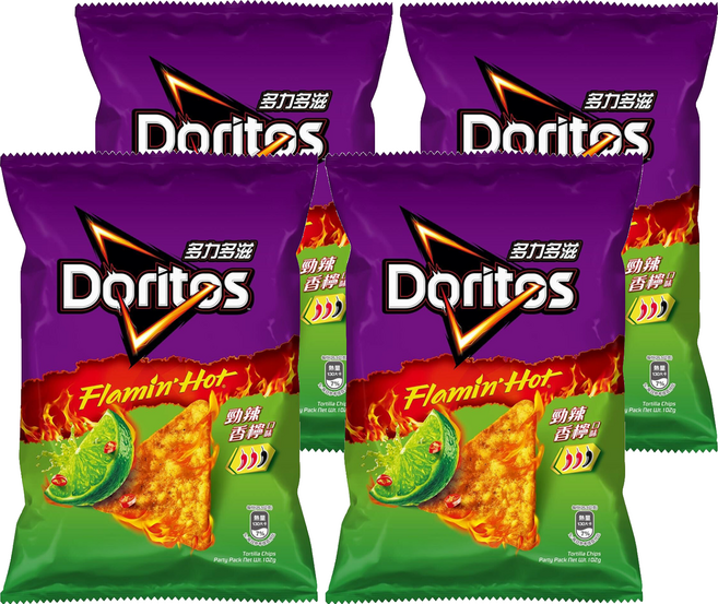 Doritos 多力多滋 勁辣香檸口味玉米片, 102g, 4個