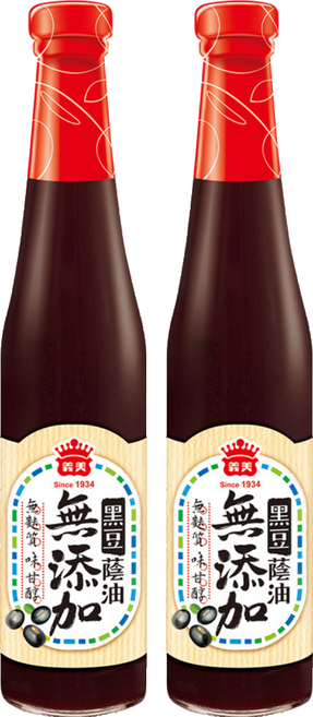 義美 無添加黑豆蔭油, 2個, 420ml