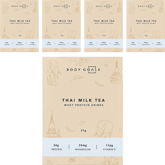 BODY GOALS 乳清蛋白飲 泰泰奶茶, 31g, 5個