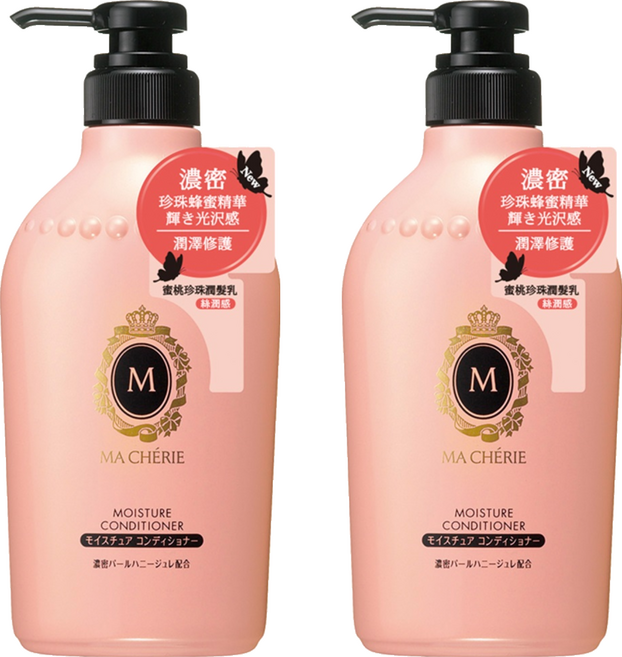 MA CHERIE 瑪宣妮 蜜桃珍珠潤髮乳 絲潤感, 2個, 450ml